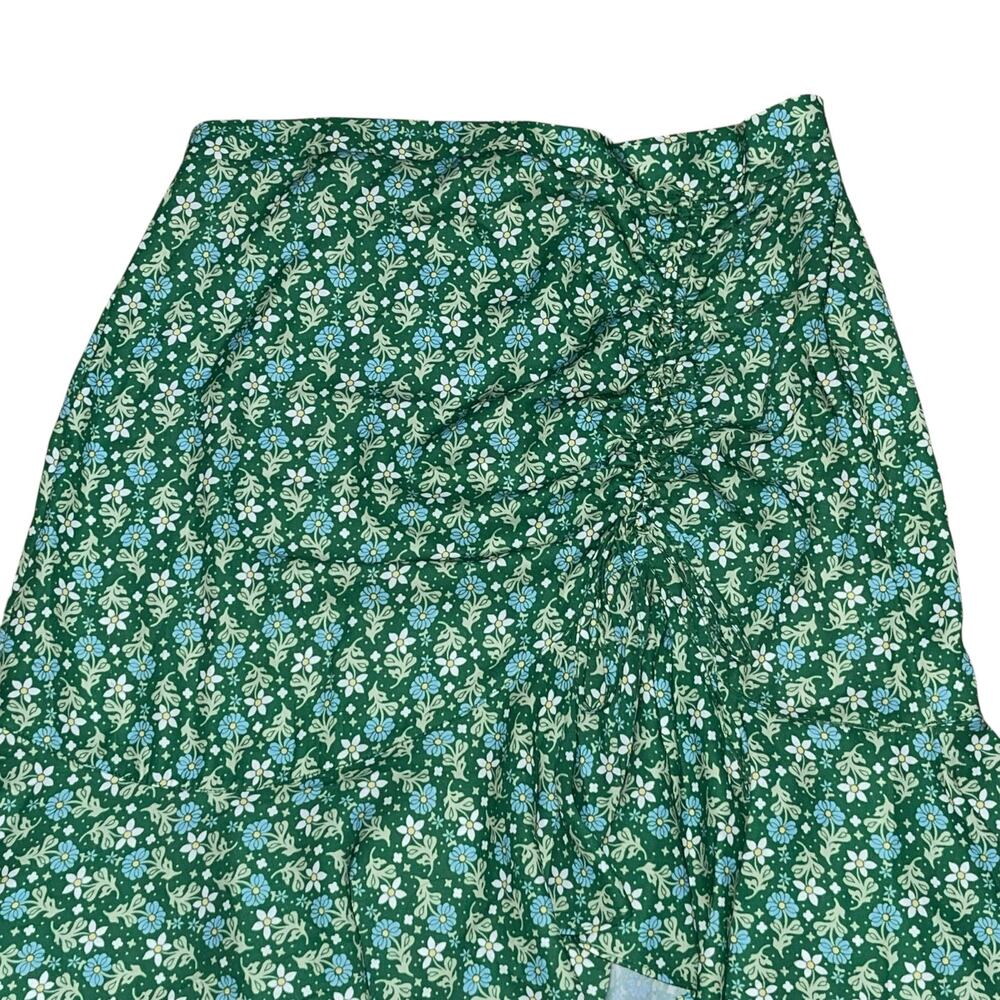 Y2K Floral Mini Skirt Cinched Flounce - Picture 2 of 7